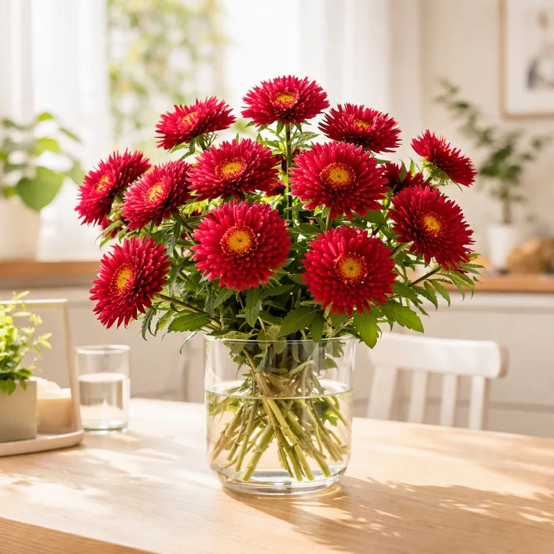 Áster de verano - rojo - imagen 2