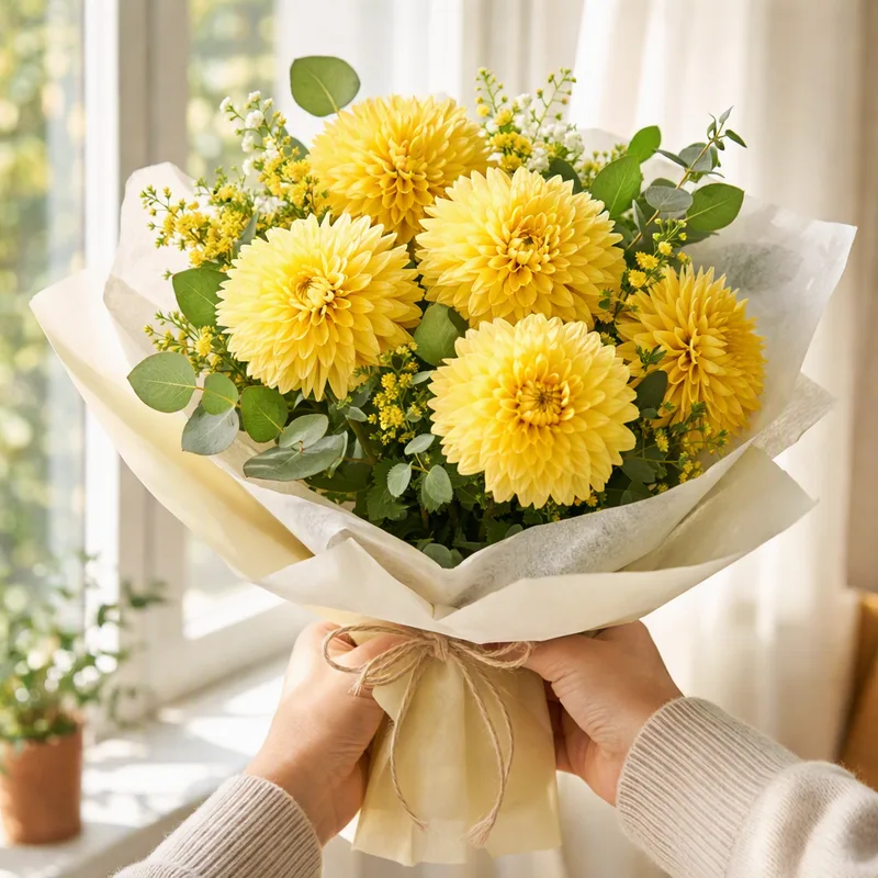 Dalia clásica amarilla - imagen 3