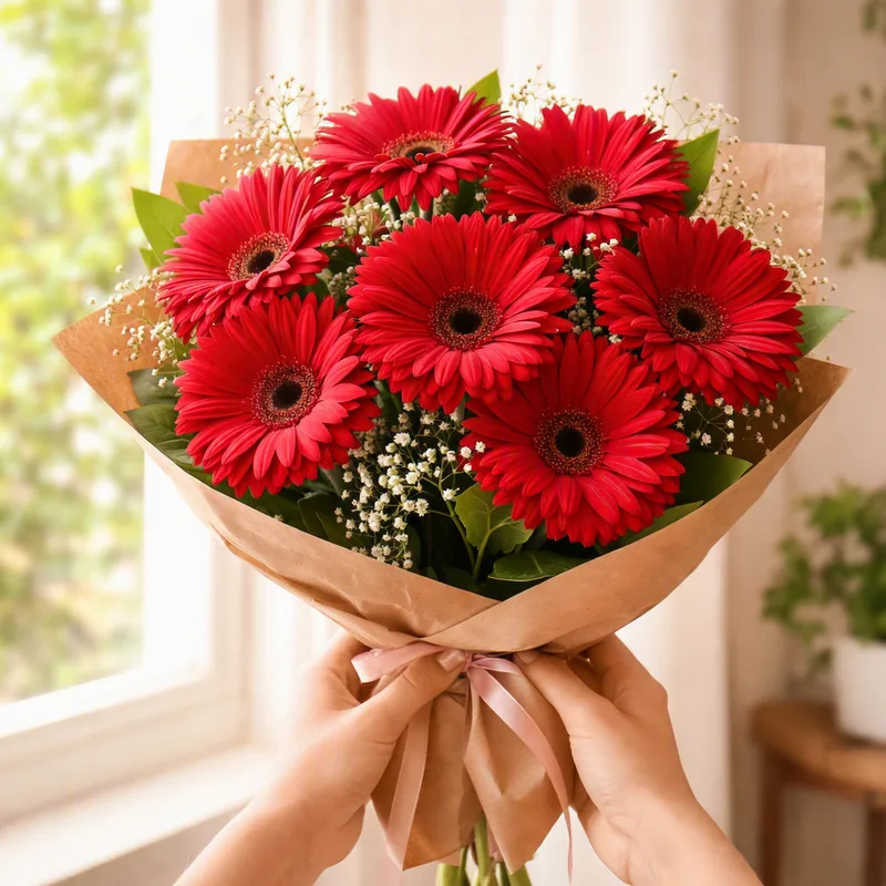 Gerbera roja - imagen 3