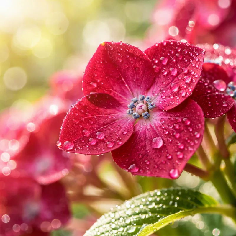 Hortensia roja