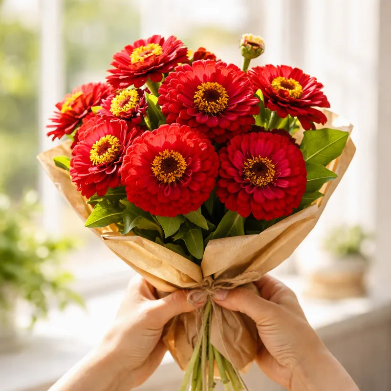 Zinnia roja - imagen 3